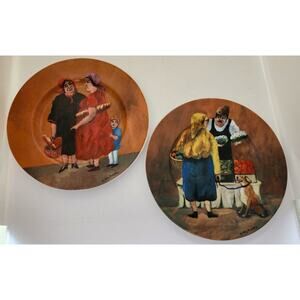 PLATES/SALAD-GUY BUFFET-TUSCAN STOREFRONT SERIES-Porcelain-Made in Germany-Set 2
